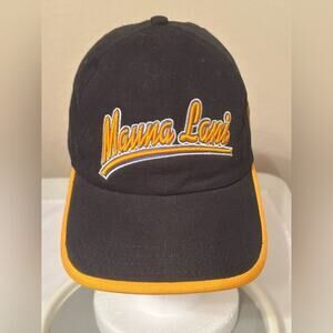MAUNA LANI- Black and Gold Ball Cap by Texace. Marlin Logo. Vintage